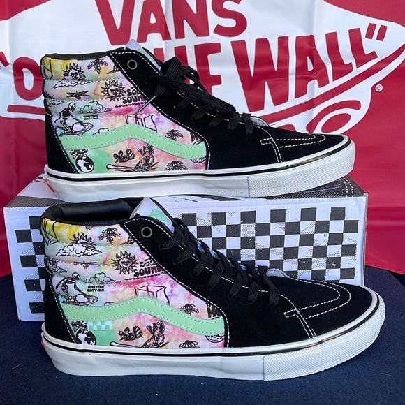 Vans Skate Sk8-Hi Show Room Shroom Doom Black/Green Men’s sneakers - Picture 2 of 16